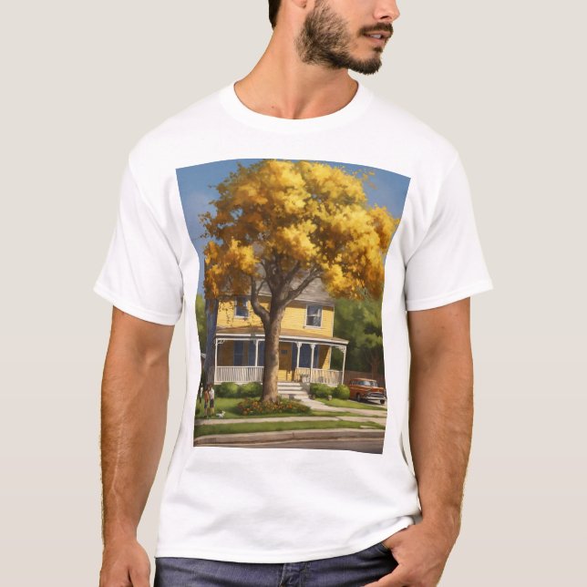 "Elegante camiseta de Ilustracion de vectores 2D - (Anverso)