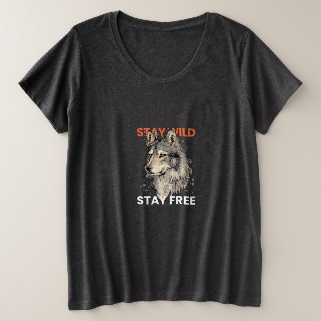 Elegante camiseta de impresión negra de media Fox  (Anverso del diseño)