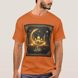 Elegante camiseta de la mezquita de la media luna