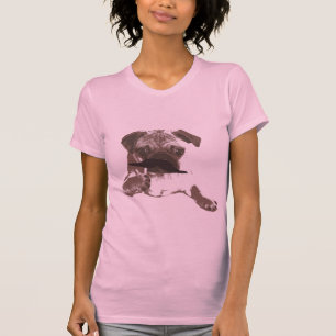 Elegante camiseta de Pug de Mustache