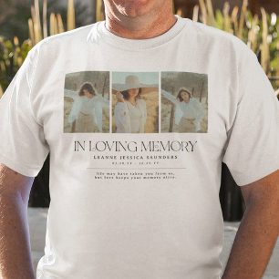 Elegante Camiseta de Recuerdo con 3 Fotos en Colag
