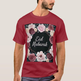 Elegante camiseta floral Eid Mubarak Mens