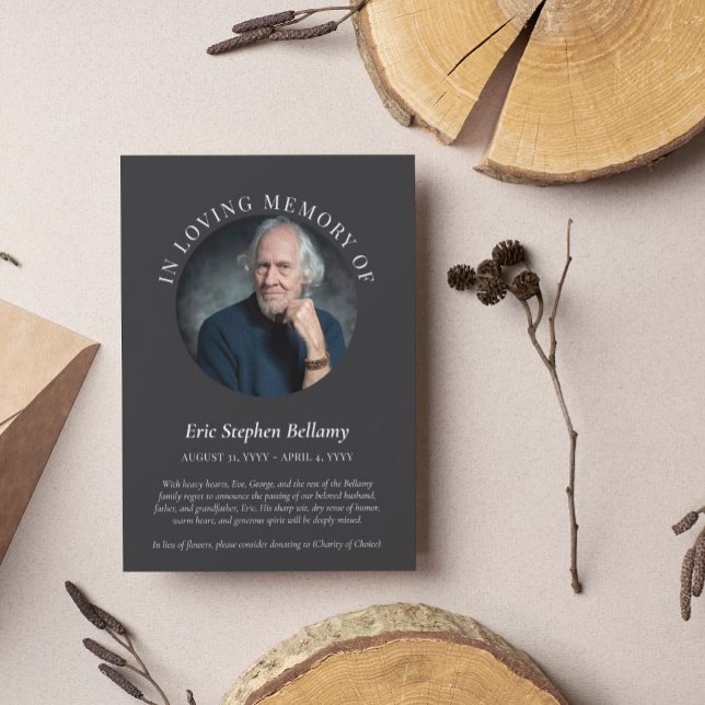 Elegante Carbón En La Invitación De La Memoria Ama (Subido por el creador)