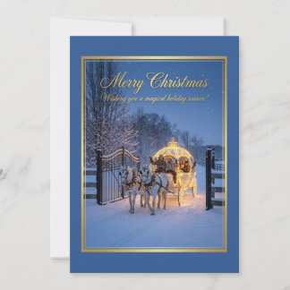Elegante Carruaje de Navidad de Invierno