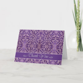 Elegante carta de agradecimiento en violeta, gener