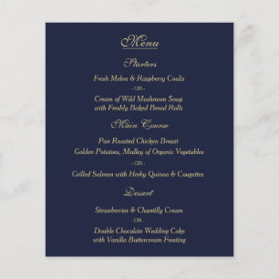 Elegante carta de Boda de la Marina Gold