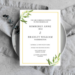 Elegante carta de invitación a la boda - permiso d