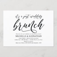 Elegante carta de invitación para brunch postBoda