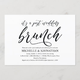Elegante carta de invitación para brunch postBoda 
