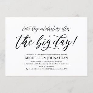 Elegante carta de invitación para brunch postBoda