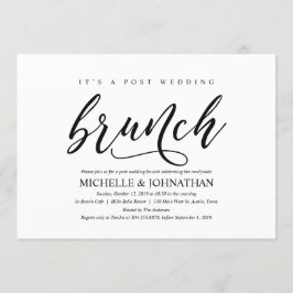 Elegante carta de invitación para brunch postBoda 