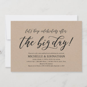 Elegante carta de invitación para brunch postBoda