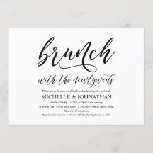 Elegante carta de invitación para brunch postBoda