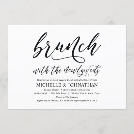 Elegante carta de invitación para brunch postBoda 
