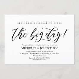 Elegante carta de invitación para brunch postBoda 