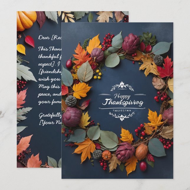 Elegante carta de invitación para la guerra de gra (Anverso / Reverso)