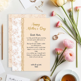 Elegante carta Personalizado al Día de la Madre Be