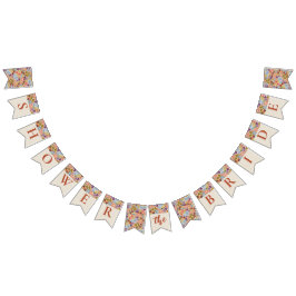 Elegante cartel de bandera con bandera floral de d