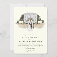 Elegante casa de campo | Invitación a bodas de Vil