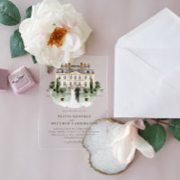Elegante casa de campo | Invitación a bodas de Vil