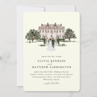 Elegante casa de campo | Invitación a bodas de Vil