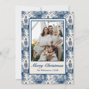 Elegante Cascanueces de Toile de Navidad Azul 5 Fo
