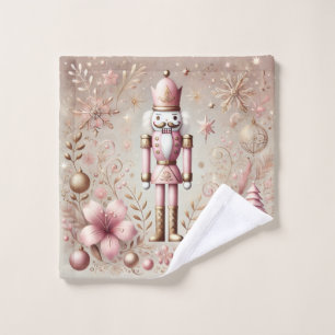 Elegante Cascanueces Pastel Rosa y Dorado Capricho