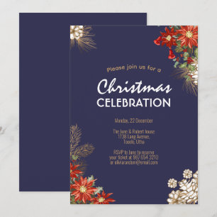 elegante celebración de fiesta floral de Navidad