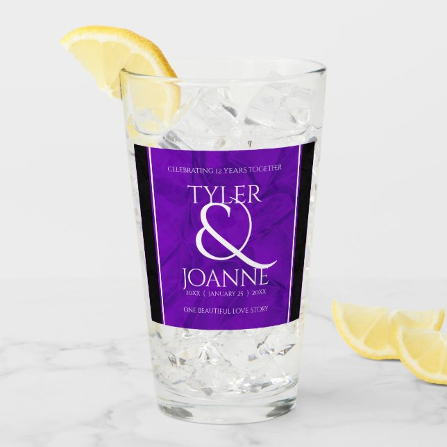 Elegante celebración del 12º Aniversario del Boda  (Anverso (hielo))