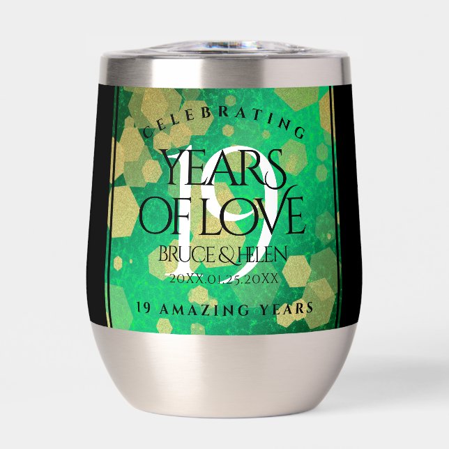 Elegante celebración del 19° Aniversario del Boda  (Frente)