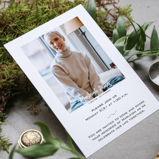 Elegante celebración funeraria de la invitación a  (Subido por el creador)