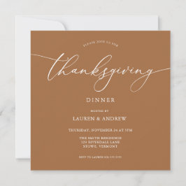 Elegante cena de Día de Acción de Gracias Invitaci