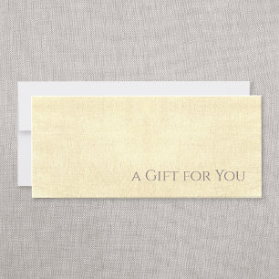 Elegante certificado de regalo amarillo Shimmery