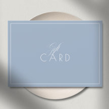 Elegante Certificado de Regalo Azul con Borde Mini