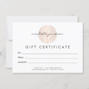 Elegante Certificado de Regalo con Logotipo de Hoj