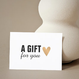 Elegante certificado de regalo de corazón de oro f