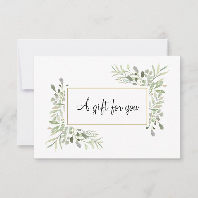 Elegante certificado de regalo de hojas de primave (Anverso)