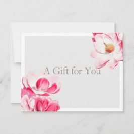 Elegante certificado de regalo de Magnolia floral