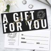 Elegante Certificado de Regalo de Negocios en Oro