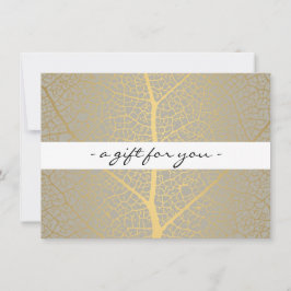 Elegante certificado de regalo de patrón de árbol 
