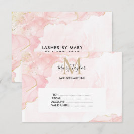 Elegante certificado de regalo de Purpurina de oro