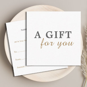 Elegante certificado de regalo de salón de belleza