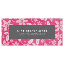 Elegante Certificado de Regalo Floral