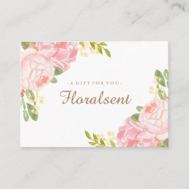 Elegante certificado de regalo floral de Personali