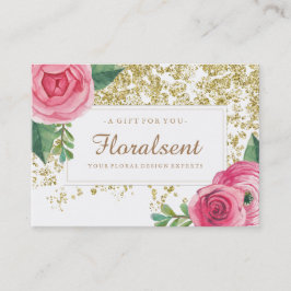 Elegante certificado de regalo floral de Personali