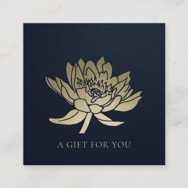 ELEGANTE CERTIFICADO DE REGALO FLORAL NAVY GOLD LO (Anverso)