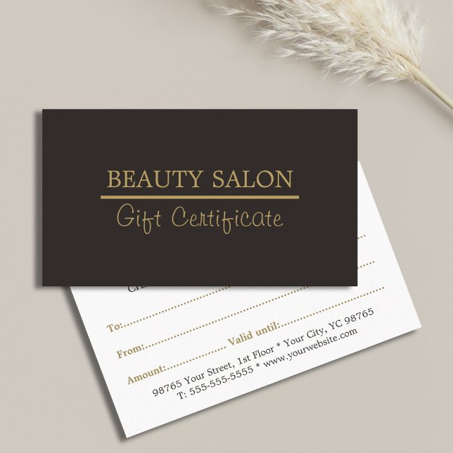 Elegante Certificado de Regalo Línea Dorada Gris B (Subido por el creador)