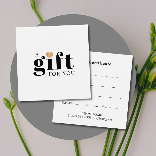Elegante certificado de regalo para el corazón de  (Subido por el creador)