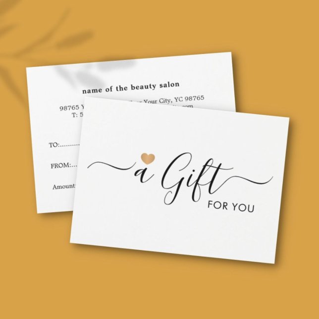Elegante certificado de regalo para el corazón de  (Subido por el creador)