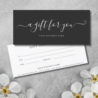 Elegante certificado de regalo para empresas de ca